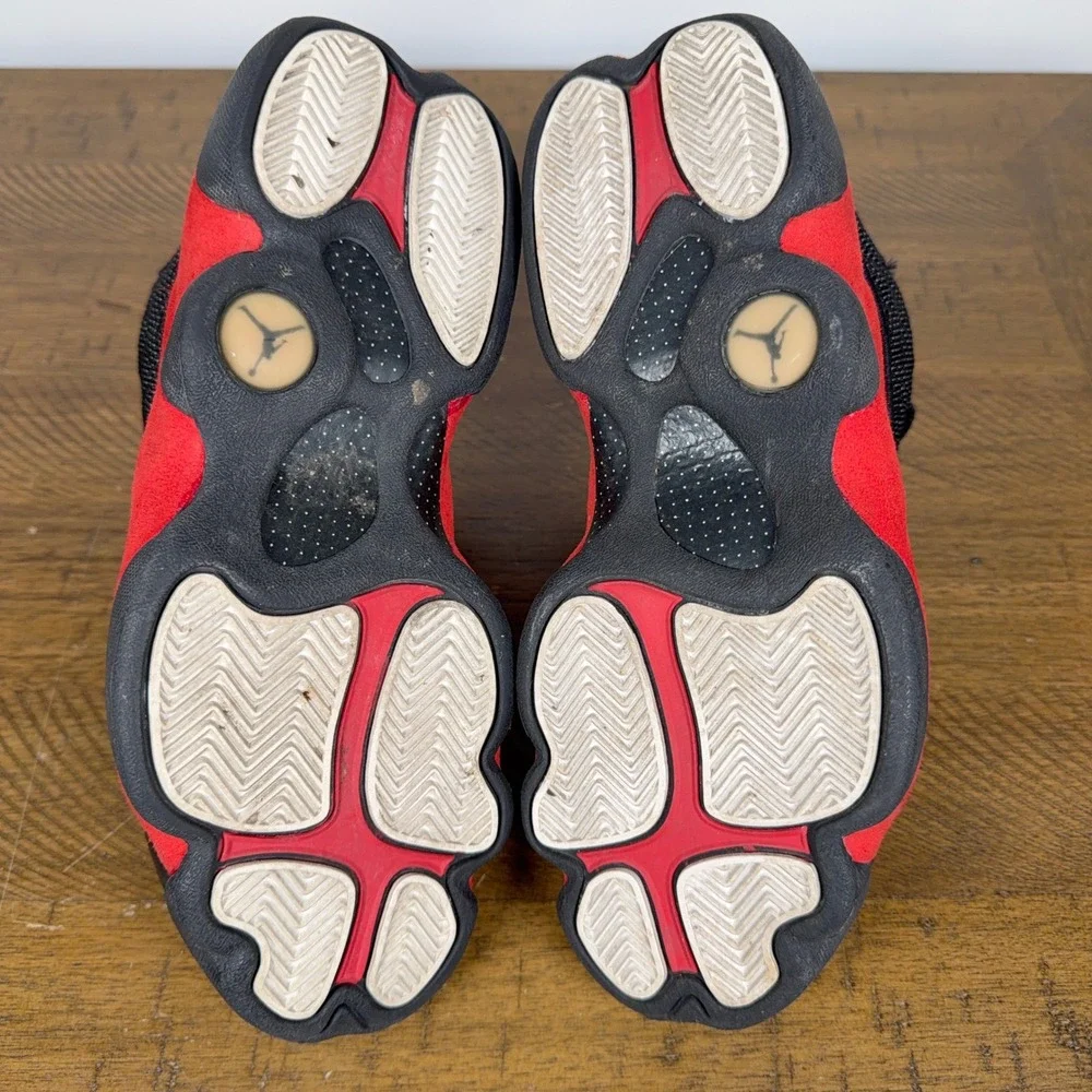 Jordan 13 Retro Shoes Mens 7.5 Womens 9 Black Red Bred Basketball Sneakers 2004